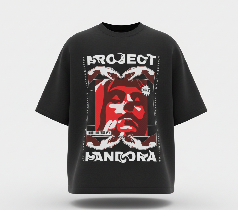 Flourish Front Brand Printed Oversized T-shirt